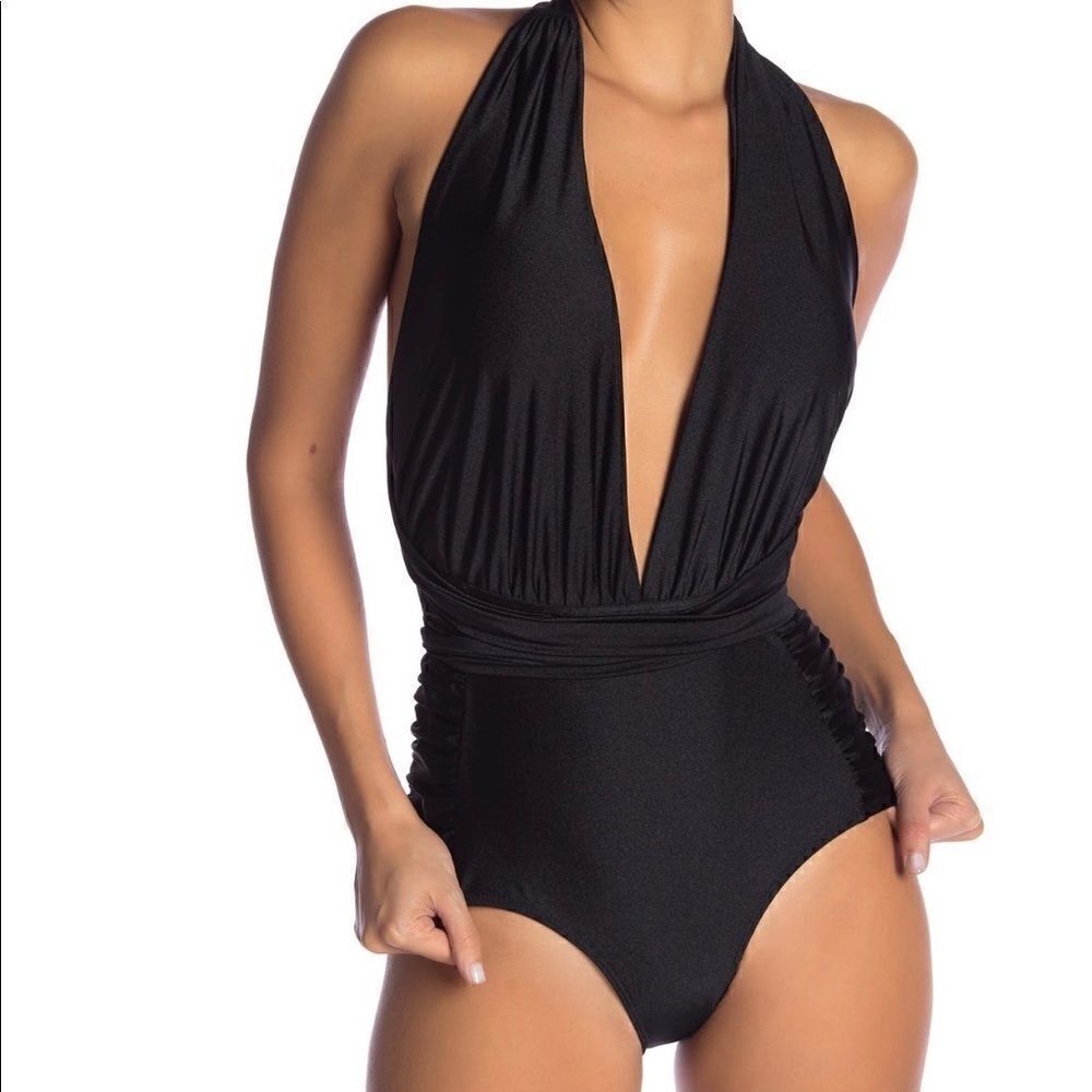 NWT Convertible one piece swimsuit black S 